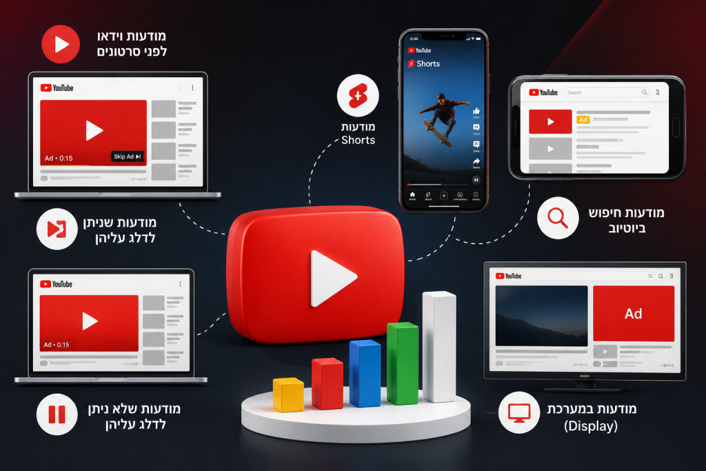 אילו סוגי פרסום קיימים ביוטיוב